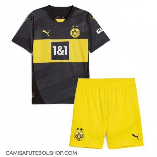 Camisa de time de futebol Borussia Dortmund Replicas 2º Equipamento Infantil 2024-25 Manga Curta (+ Calças curtas)